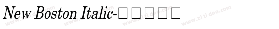 New Boston Italic字体转换
